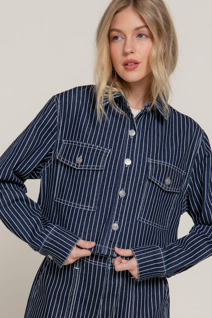 Stripe Denim Jacket