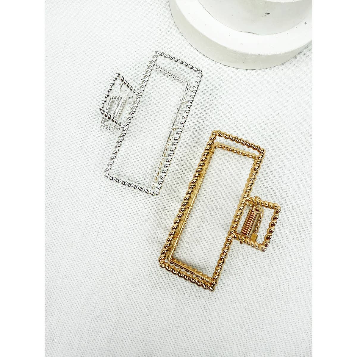 Rectangle Twisted Metal Hair Claw