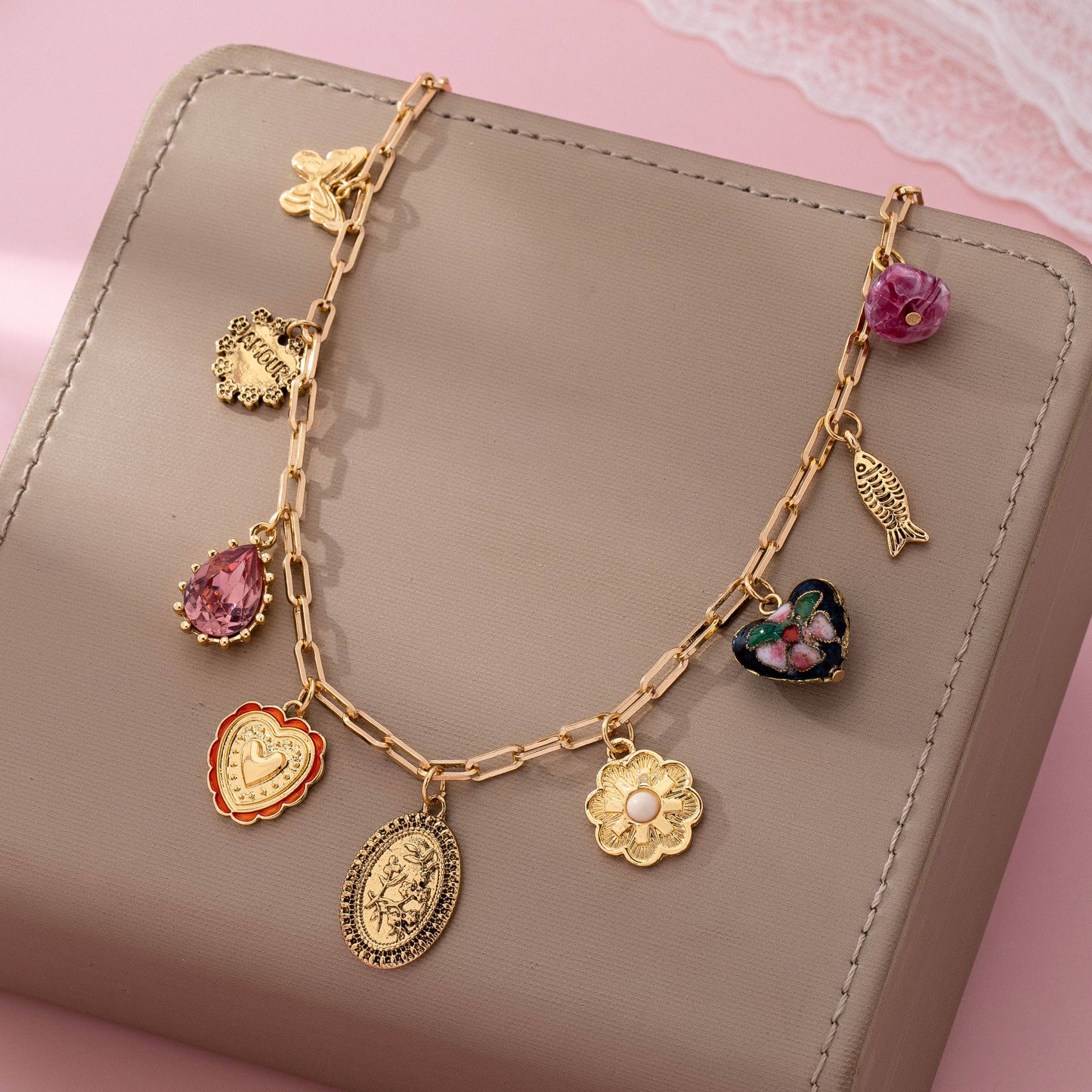 Romance Garden Charm Necklace