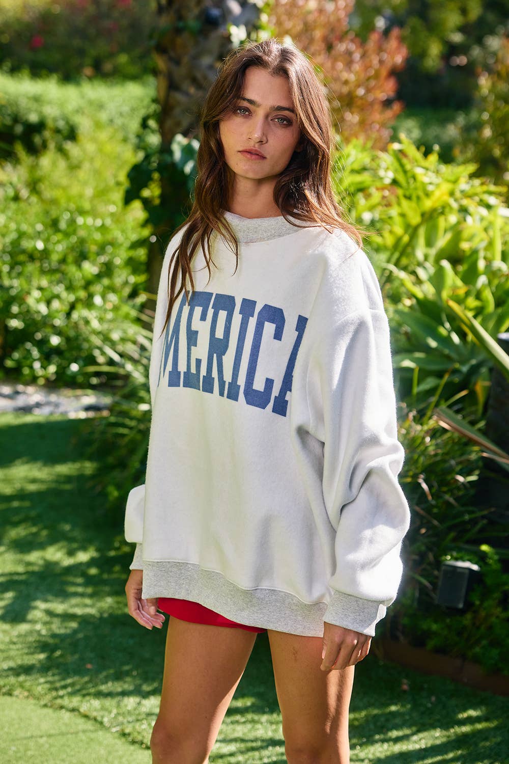USA/America Print Reversible Mockneck