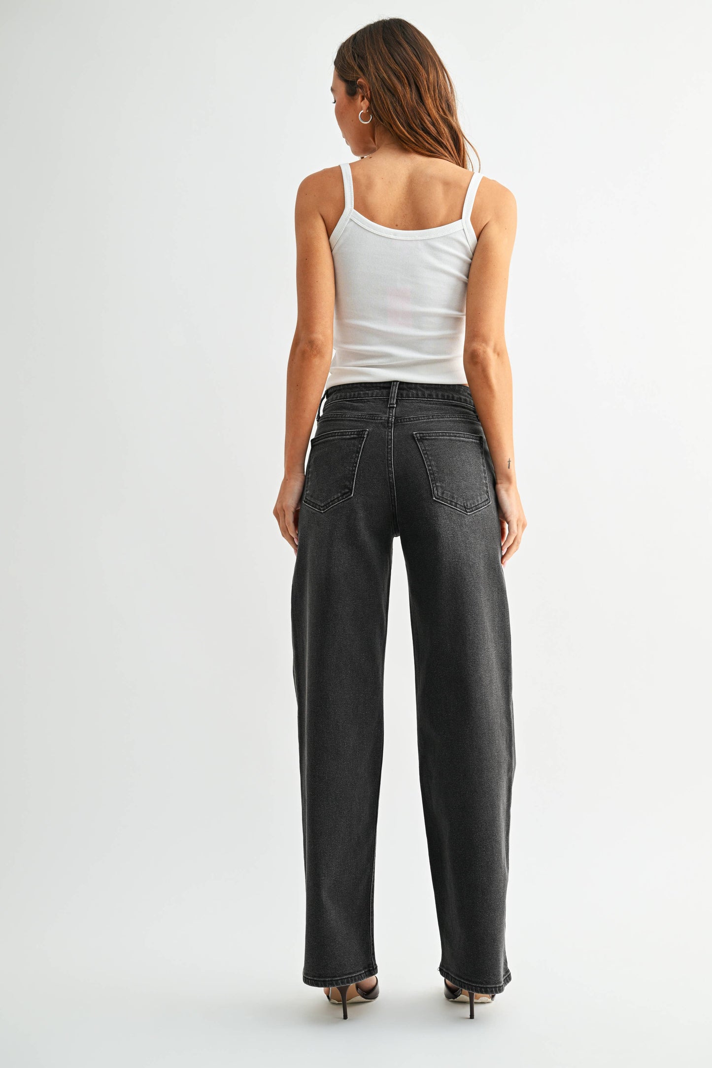Washed Black Straight-Leg Jeans | JBD