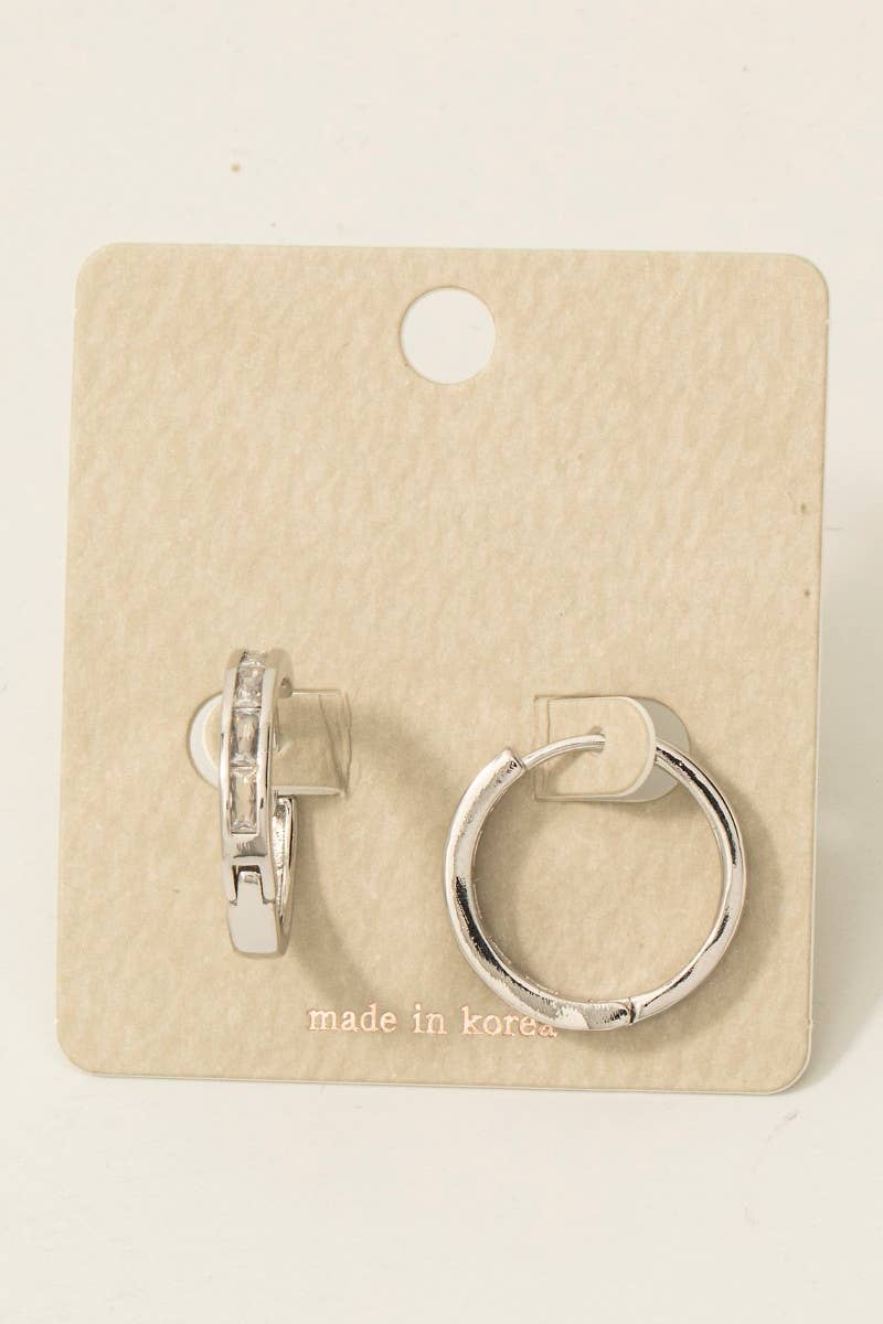 Baguette Hoop Earrings