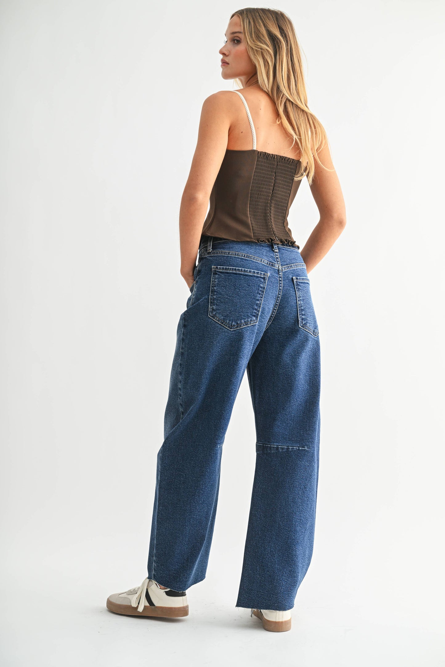 Just Black Denim Barrel Jean – Dark Denim