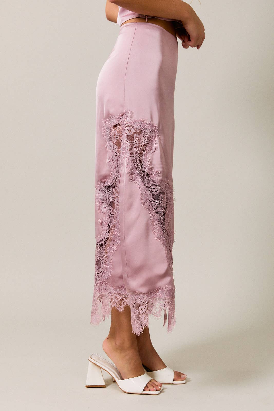 Rosé Romance Midi Skirt