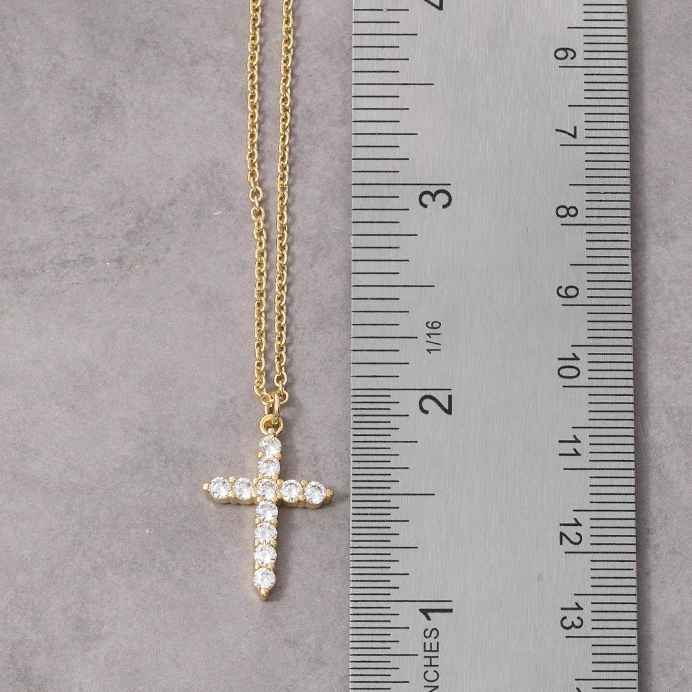 Faithful Spark Cross Necklace