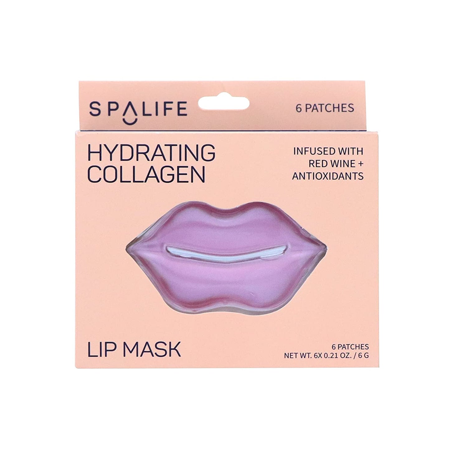 Hydrating Collagen & Red Wine Hydrogel Lip Masks - 8 Pairs