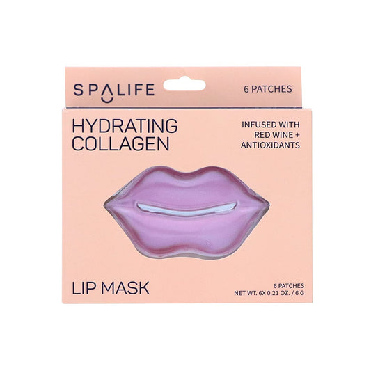 Hydrating Collagen & Red Wine Hydrogel Lip Masks - 8 Pairs