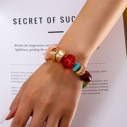 Vintage Statement Mixed Stone Bracelet