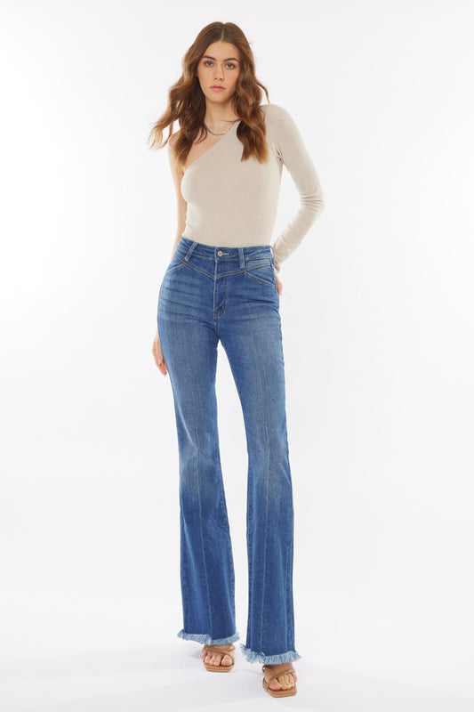High Rise Flares | Medium Wash