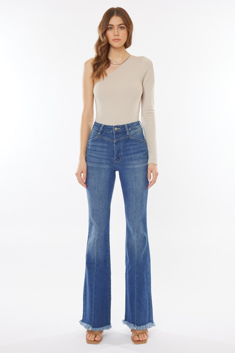 High Rise Flares | Medium Wash