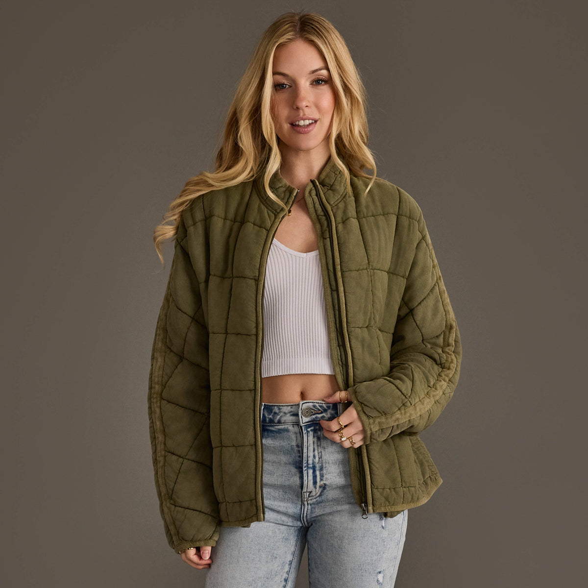 Olive Soft Quilted Jacket