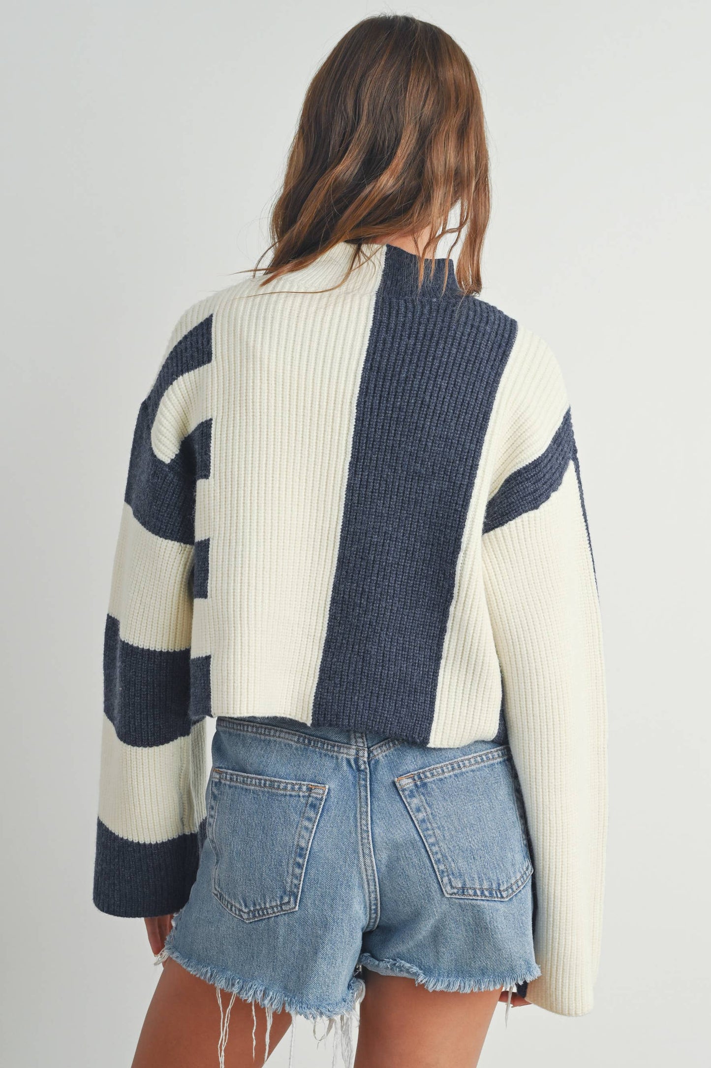 Olive Color-Block Sweater
