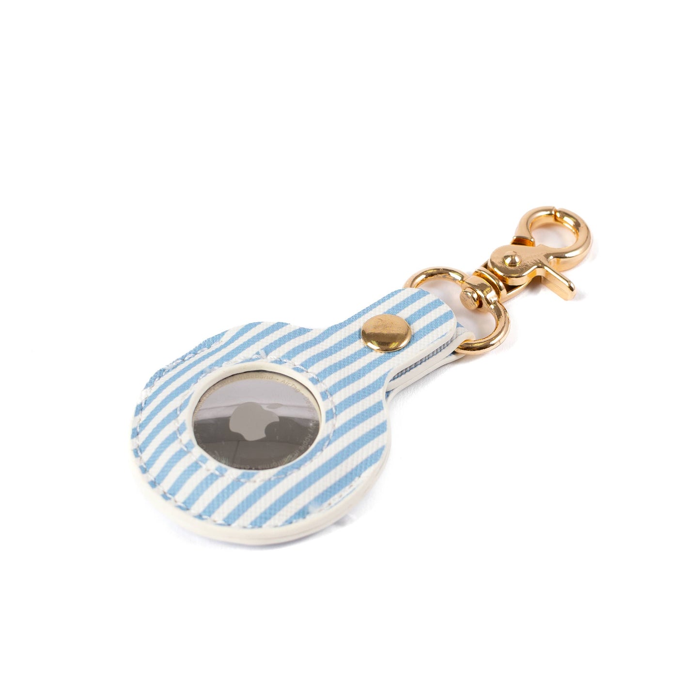 Blue Stripes AirTag Keychain