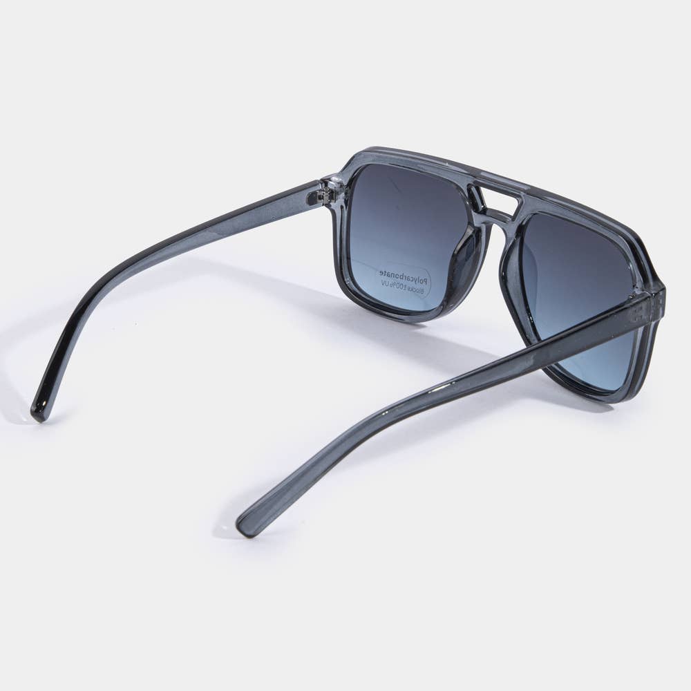Square Navigator Double Bridge Sunglasses