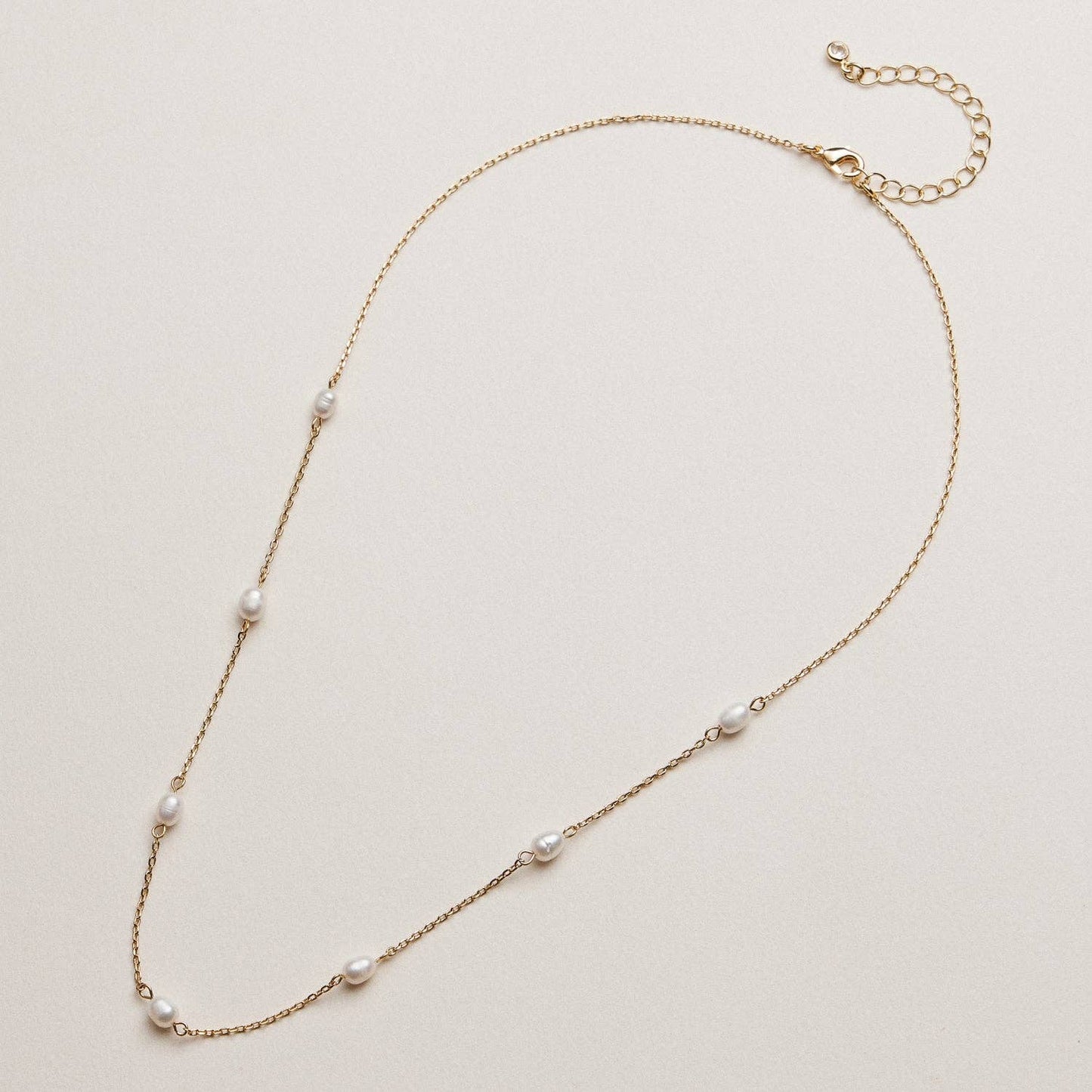 Sienna Pearl Station Necklace