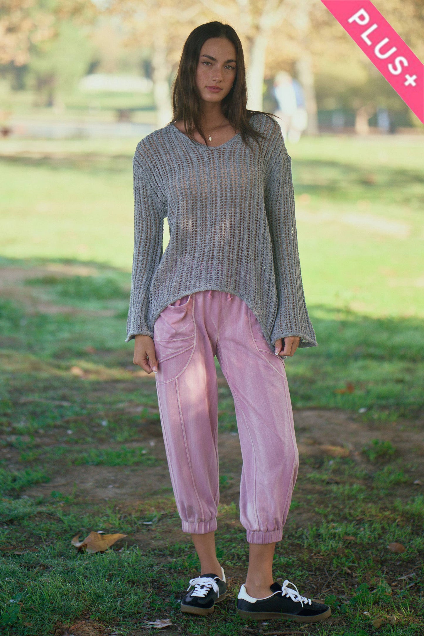 Plus Sandbar Open Knit Top