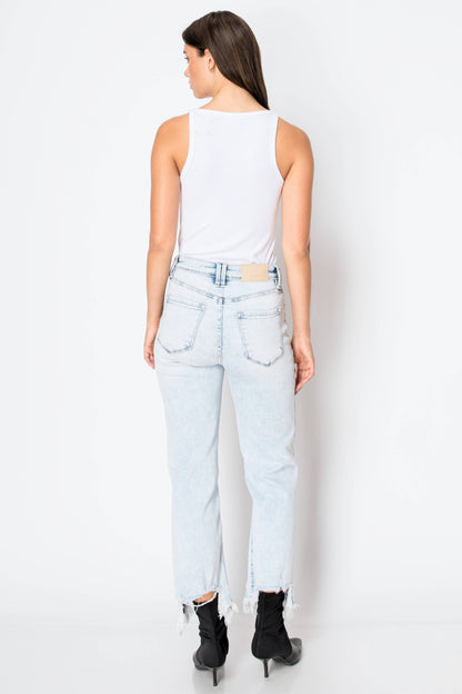 Smooth Fit Wide Leg Jeans