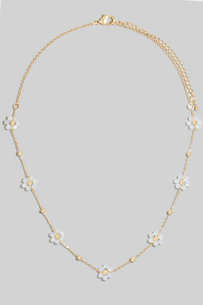 Mini Beaded Flowers Necklace