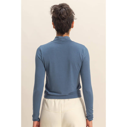 Turtleneck Long Sleeve Fitted Top