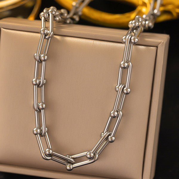 18K Gold-Plated Link Chain Necklace | Choose Finish