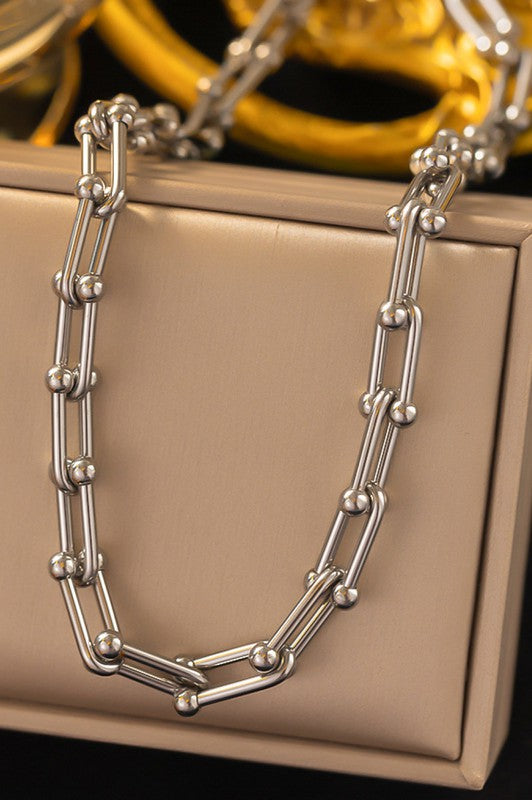 18K Gold-Plated Link Chain Necklace | Choose Finish