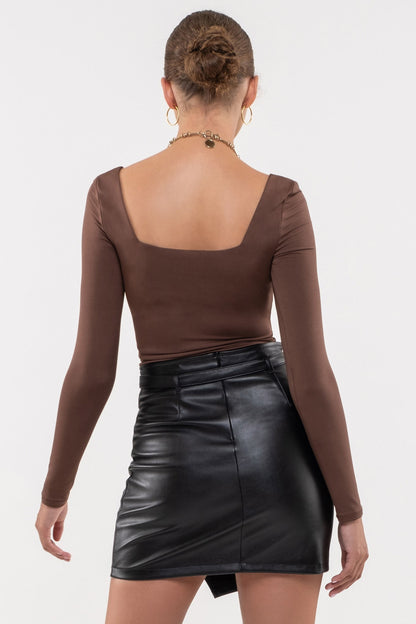 Rayna Faux Leather Skirt