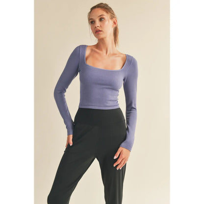 Square Neck Seamless Top | Choose Color