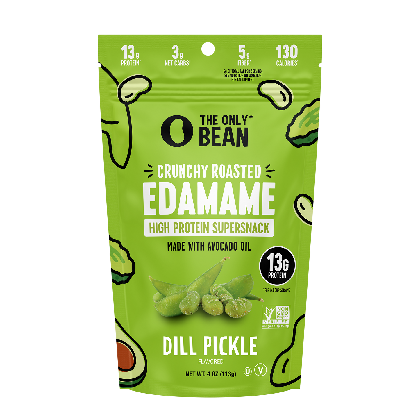 Crunchy Roasted Edamame Dill Pickle - 4oz