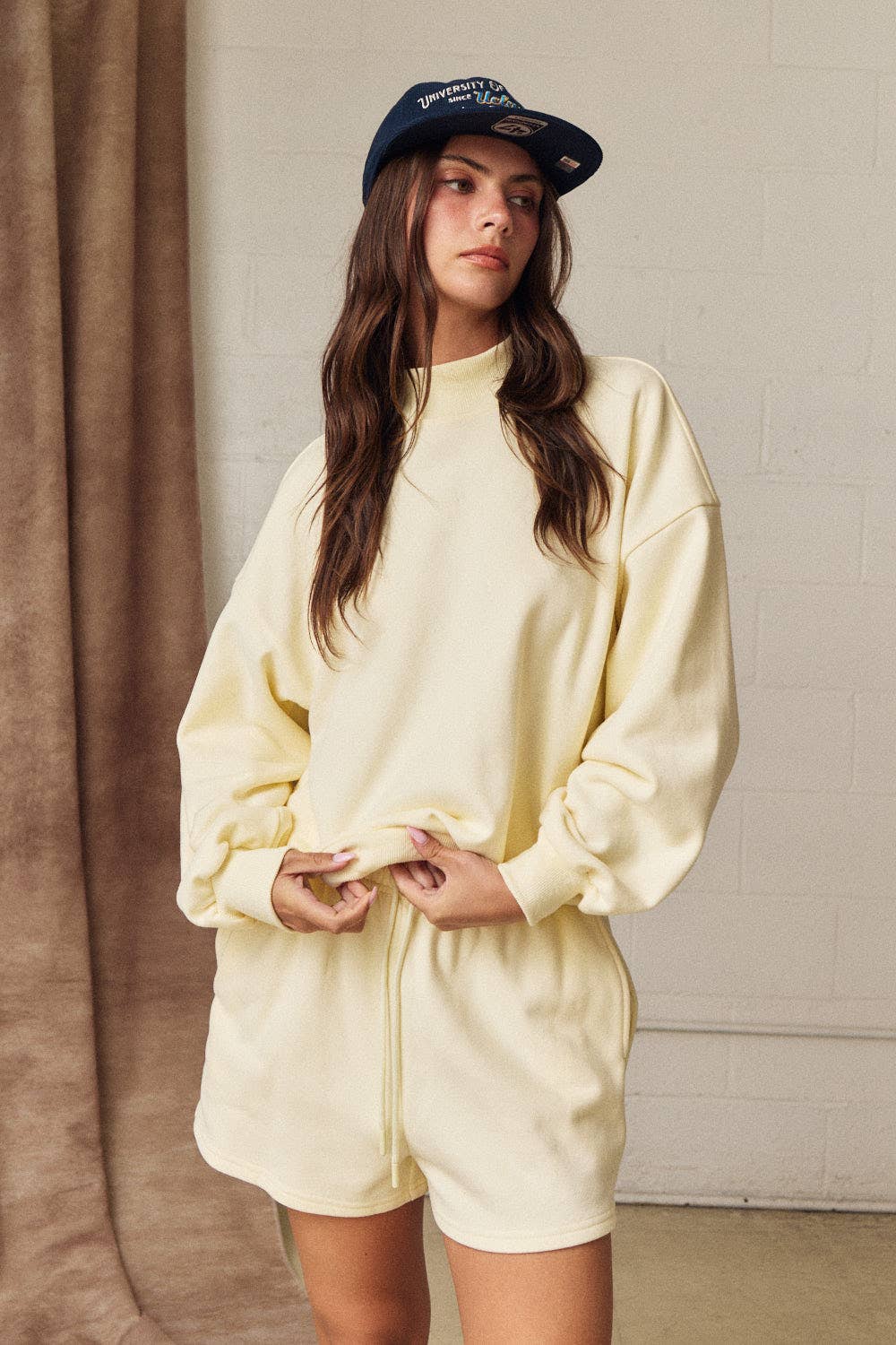Off-Duty Mock Neck Lounge Set
