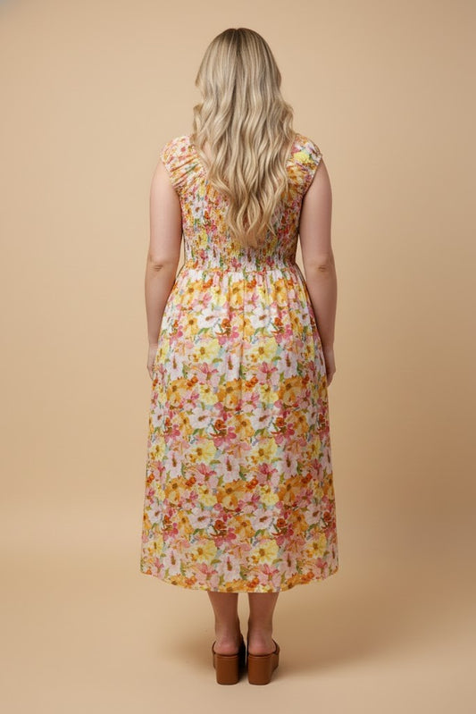 Plus Springy Floral Dress