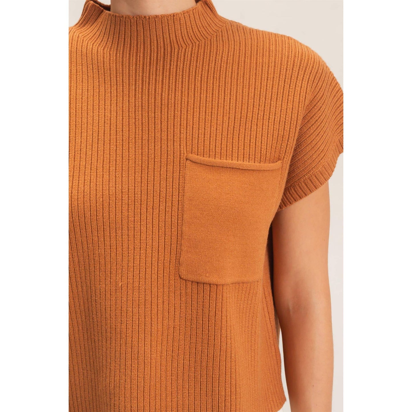 Camel Crush Ribbed Sweater