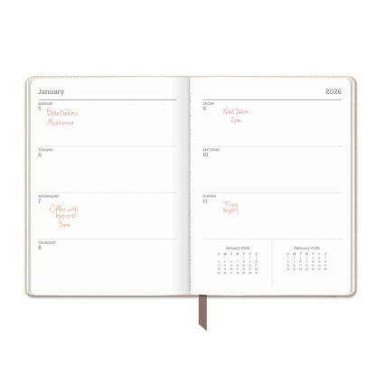 2026 Desert Taupe Large Dual-Textured Planner