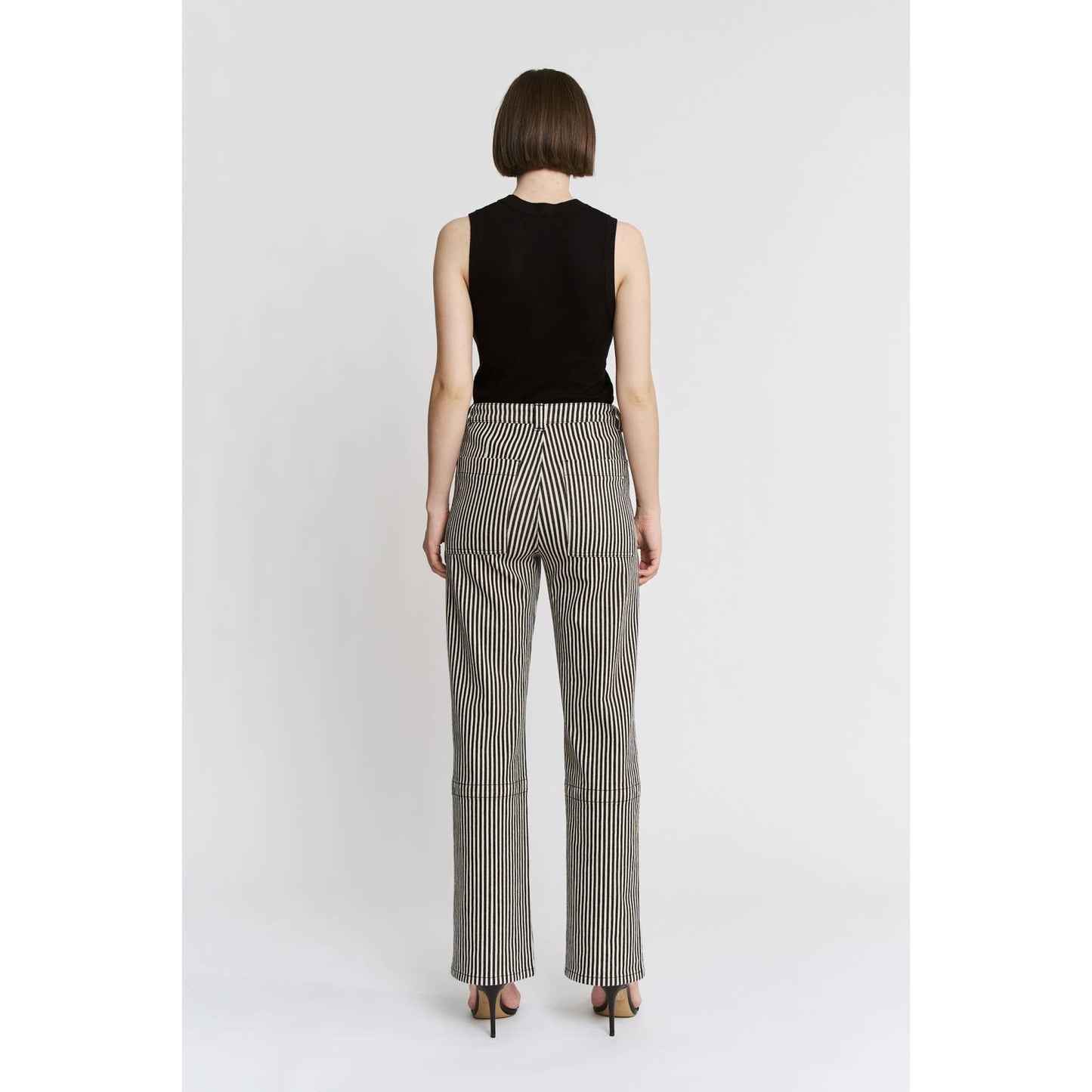 Loose Fit Straight Striped Jeans | MICA