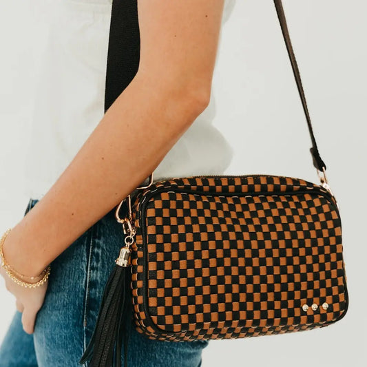 Woven Willow Camera Crossbody Bag