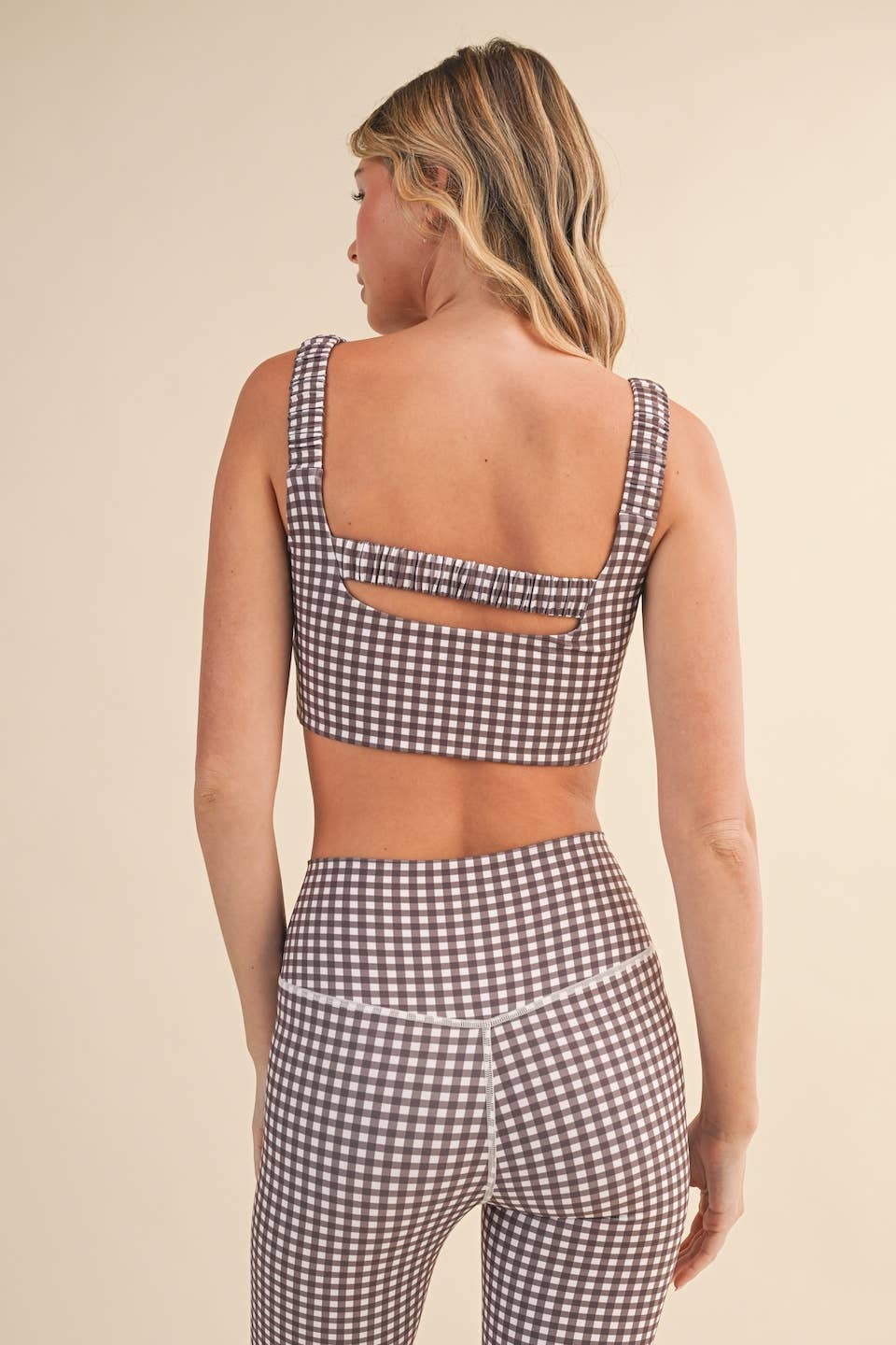 Gingham Ruched Bra