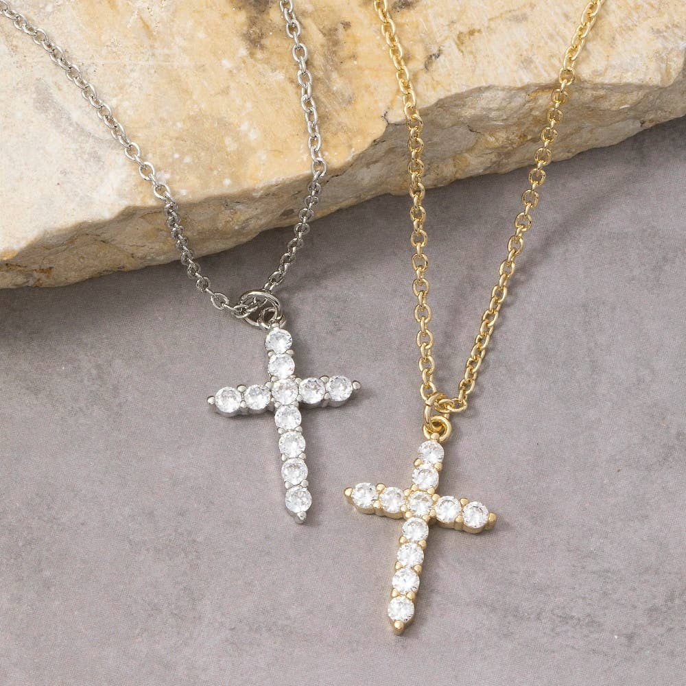 Faithful Spark Cross Necklace