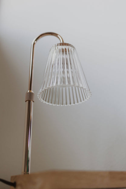 Fluted Glass Candle Warmer Lamp