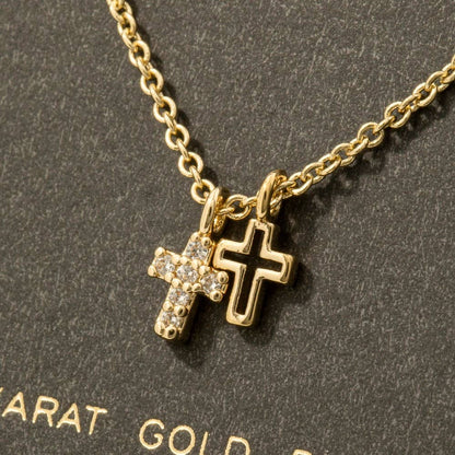 Secret Box | Double Cross Pendant Necklace