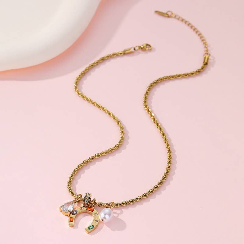 Lucky Charm Horseshoe Necklace