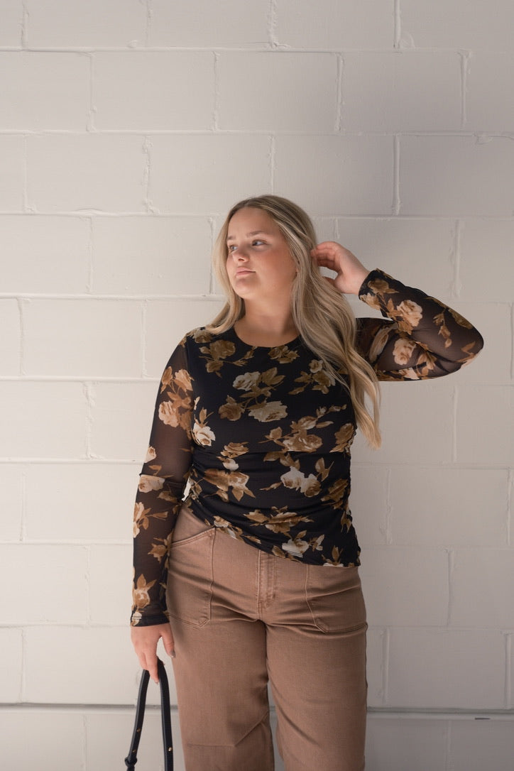 Patch Pocket Wide Leg Flare - Vintage Brown | JBD