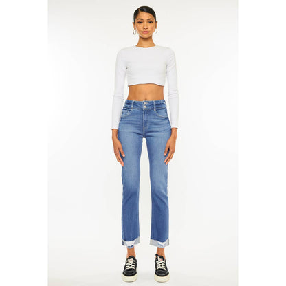 Plus Mom Jean | Medium Wash