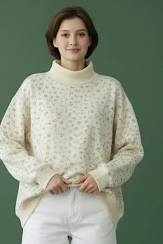 Falling For Flora Mockneck Sweatshirt