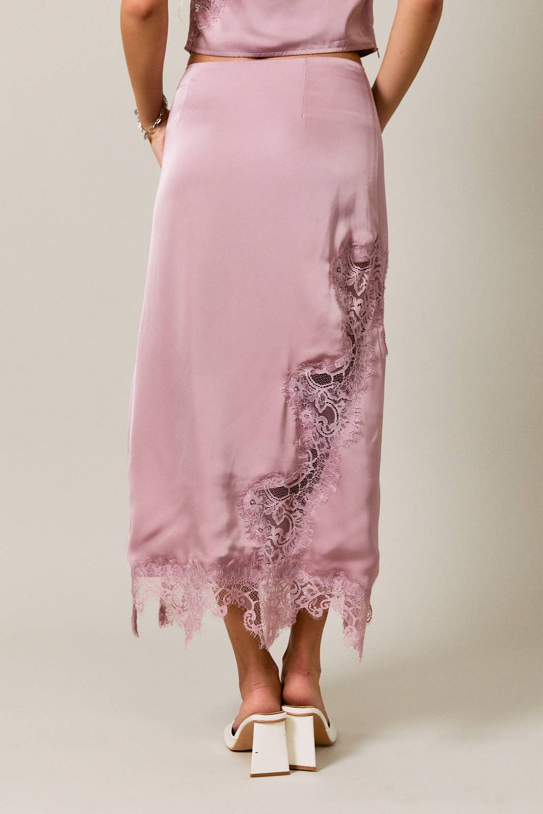 Rosé Romance Midi Skirt