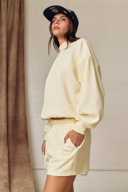 Off-Duty Mock Neck Lounge Set