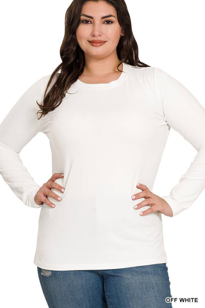 Plus Long Sleeve Under Top | Choose Color