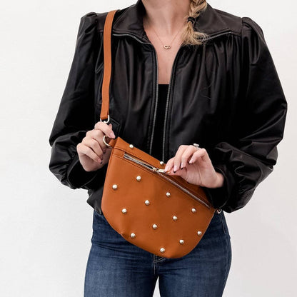 Chic Gold Studded Westlyn Bum Bag