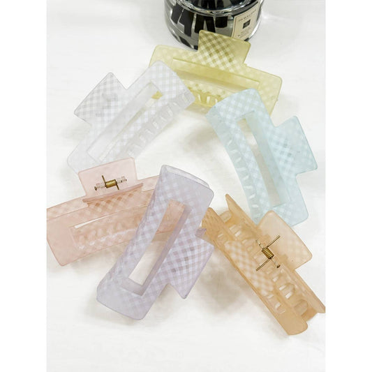 Checkered Hair Claw Clip | Choose Color