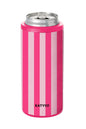 Pink and Hot Pink Striped Slim Can Cooler