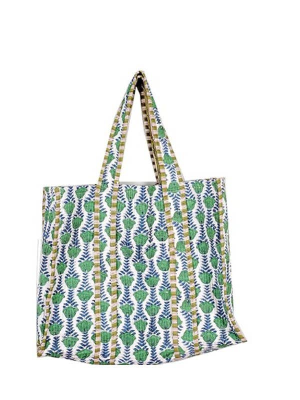 Organic Reversible Quilted Tote Bag