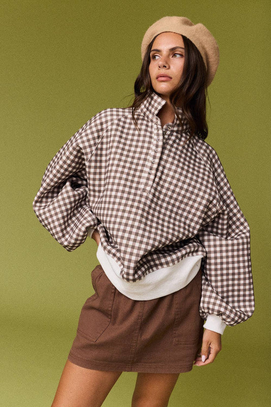 Fireside Gingham Pullover